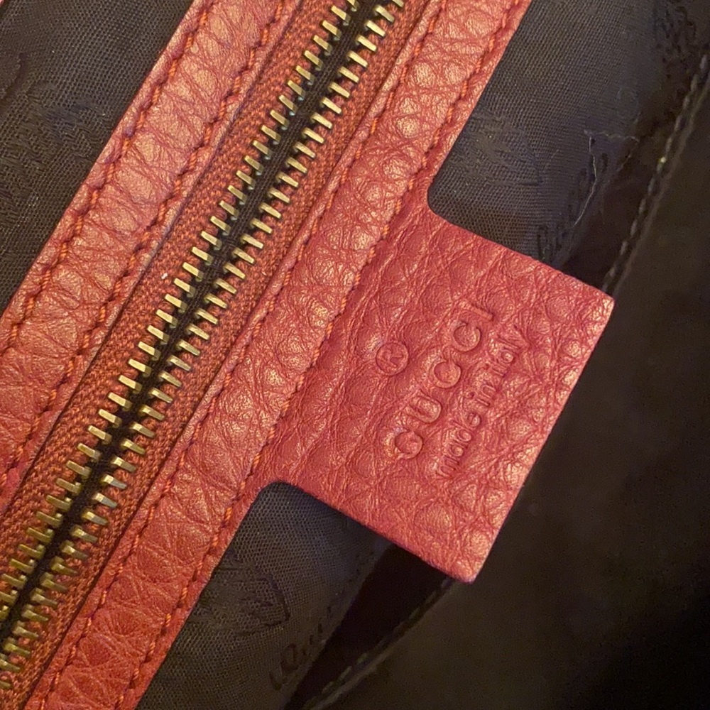 Gucci 1973 suede burgundy top handle bag - Picture 6 of 6